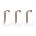 Lampe nomade - fermob - balad - lot de 3 - rechargeable usb - h12cm - beige Lampe nomade - fermob - balad - lot de 3 - rechargeable usb - h12cm - beige
