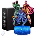 Lampe de nuit 3d spiderman veilleuse pour enfants jouets pour enfants captain america iron man lampe ...