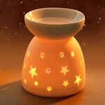 Lampe parfum nocturne essence de cramique brleur  lhuile bougie rchaud daromathrapie (toile) - ...