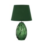 Lampe � poser - pauleen - crystal velvet - verre - velours - h40. 5cm