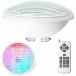 Lampe de piscine led �tanche - mhy� - par56 - 12w - ip68 - submersible - t�l�commande - rgbw - 7 couleurs ...