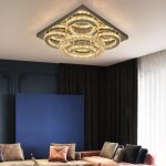 Lampes plafond en cristal à led moderne chandelier Éclairage chrome plafonier installation pendaison ... Lampes plafond en cristal à led moderne chandelier Éclairage chrome plafonier installation pendaison ...
