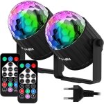 Lampe de sc�ne fimei boule disco 2 pack15 couleurs lumi�re soir�e �clairage de discoth�que projecteur ...