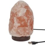Lampe de sel  poser pierre 17cm rose