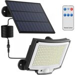 Lampe solaire - d�tecteur de pr�sence pour terrasse garage ou rue - 228 led - d�tecteur de pr�sence - ...