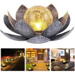 Lampe solaire dext�rieur fleur de lotus lanterne solaire avec des effets lumineux blanc chaud lumineux ...