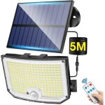 Lampe solaire exterieur 238led 2000lm lumiere solaire exterieur detecteur de mouvement eclairage exterieur ...