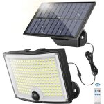 Lampe solaire ext�rieur detecteur de mouvement?202 led 3 mode 210�iluminaci� ip65? lumiere solaire exterieur ...