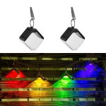 Lampe solaire extrieur jardin - clairage mural chaud + couleur rgb - tanche ip65