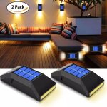 Lampe solaire applique murale 6 led avec dtecteur ip65 tanche pour jardin clairage extrieure lot ...