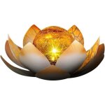 Lampe solaire en forme de fleur de lotus lumiere solaire exterieur lumire de fleur en verre de globe ...