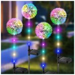 Lampe solaire pissenlit kenlumo - led multicolore - Étanche - lot de 4 Lampe solaire pissenlit kenlumo - led multicolore - Étanche - lot de 4