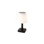 Lampe solaire de table - lumineo 30207 - noire - 2 w - autonomie 6 h
