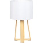 Lampe molu bois blanc h35cm - atmosphera cr�ateur dint�rieur