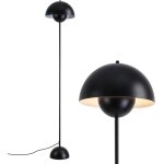Lampe sur pied au design nordique classique noir avec abat - jour et base parabolique douille e27 pour ...