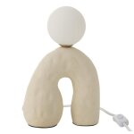 Lampe  poser sur pied design pierre 30cm beige