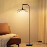 Lampe sur pied homefire noire style vintage lampe de lecture arqu�e en m�tal e27 avec interrupteur au ...