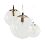Lampe suspension 3 ampoules transparente / dor�e ladon