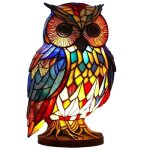 Lampe de table animale color�e vintage s�rie de lampes en vitrail lampes de table animaux vintage pour ...