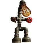 Lampe de table les conduites deau en fer forg� vintage industriel lampe de table gradable chambre � coucher ...