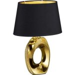 Lampe de table - taba - or noir - h 33 cm - design contemporain