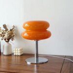 Lampe de table macaron en verre variateur trichromatique veilleuse salon et chambre protection des yeux ...