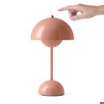 Lampe de table - moderne - rose - m�tal - liseuse e27