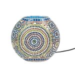Lampe de table - mosaque - 25cm - verre - ethnique - 1 ampoule