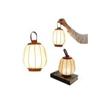 Lampe de table sans fil - lanterne led r�tro slsmd 4000mah - intensit� r�glable - 3 temp�ratures - recharge ...