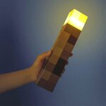 Lampe torche minecraft - zor� - led - veilleuse - d�coration maison - 112 pouces - rechargeable usb