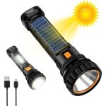Lampe de torche solaire - led rechargeable - 3 modes d�clairage - �tanche - �cologique