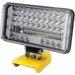 Lampe de travail led - mich - 204w - 8600 lm - t�te pivotante � 130� - compatible dewalt xr 18v 20v - ...