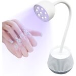 Lampe uv led pour ongles 24w - pliable et connexion type - c - 8 led - convient � tous les vernis gel ...