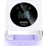 Lampe uv led ongles sans fil rechargeable 150w lampe uv gel avec r�flecteur en m�tal portable s�choirs ...