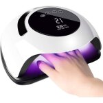 Lampe uv manucure led 120w sche ongles schoir ongles professionnel avec ecran lcd et capteur automatique ...
