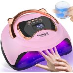 Lampe uv s�che ongles led professionnelle avec base amovible pour gel et vernis semi - permanent rose[o39] ...