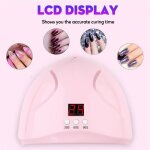 Lampe uv sèche ongles - nail light d22473 - 200w led avec 3 minuteries - chargement usb - rose Lampe uv sèche ongles - nail light d22473 - 200w led avec 3 minuteries - chargement usb - rose
