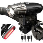 Usb rechargeable lumire velo4 modes d?eclairage rechargeable puissante etanche ip65 antichoc led lampe ...