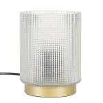 Lampe � poser - home deco factory - verre emboss� - blanc