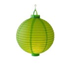 Lampion led vert 30cm - lampion papier vert avec led int�gr�e - lanterne lumineuse pour d�coration mariage ...