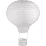 Lampion en papier montgolfire  chassis mtallique  30 x 40 cm