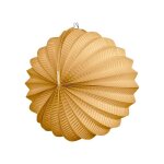 Lampion papier rond sable 20cm - lampion rond en papier gaufr� - lanterne en papier ronde sable pour ...