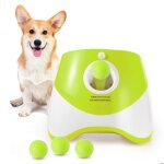 Lanceur de balles automatique pour chien - rynza - jeu interactif 3 distances r�glables3 balles incluses ...
