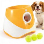 Lanceur de balle automatique interactif pour chien - trois modes de port�e - avec 3 balles - batterie ...