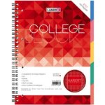 Cahier  spirale - landr - a4 - noir - intercalaires college - mixte