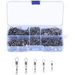 Lanmok 230 pcs emerillon de p�che agrafe ultra solide roulement � billes avec anneau connecteur pivot ...