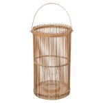 Lanterne bambou avec anse 40cm nature beige ivoire cr�me �cru naturel taupe