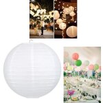 Lanterne boule blanche en papier  40cm boule chinoise lanternes en papier (lot de 10pcs) @fml