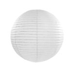 Lanterne boule japonaise papier de riz 45cm blanc Lanterne boule japonaise papier de riz 45cm blanc