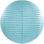 Lanterne boule papier aqua marine 30 cm bleu turquoise ciel